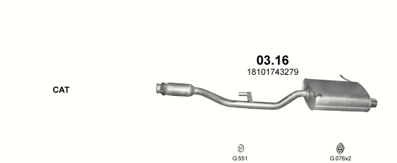 Auspuffanlage für BMW Z3 1.9 (1.9 16V)