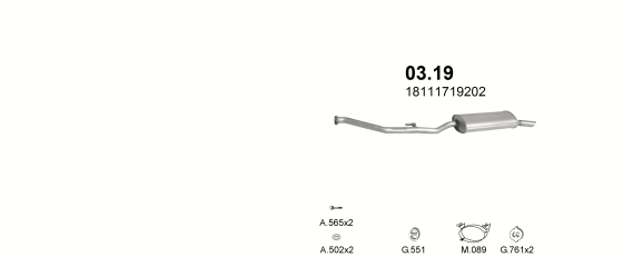 Auspuffanlage für BMW 3 E30 1.8 (318 I)