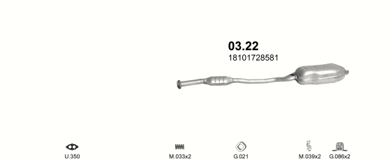Auspuffanlage für BMW 3 E36 1.8 (E36 318iS 16V)