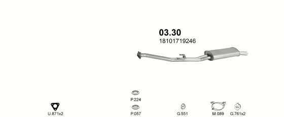 Auspuffanlage für BMW 3 E30 2.5 (325iX 4x4)