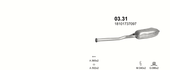 Auspuffanlage für BMW 3 E36 2.0 (320i)