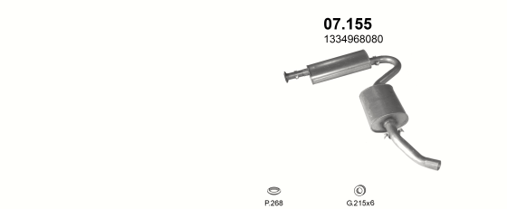 Auspuffanlage für CITROEN JUMPER 2.5 D (2.5 Turbo Diesel)