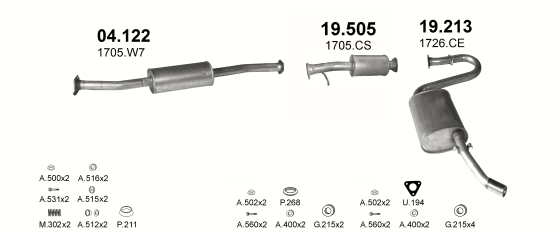 Auspuffanlage für FIAT DUCATO II 2.5 D (2.5 D)