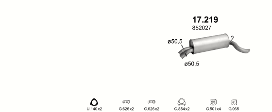 Auspuffanlage für OPEL OMEGA A 3.0 (3.0i 24V)