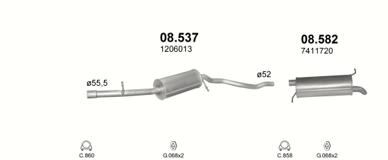 Auspuffanlage für VOLKSWAGEN SHARAN 2.0 (2.0i 8V)