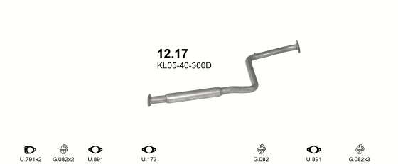 Auspuffanlage für MAZDA 626 2.5 (2.5i V6 24V)