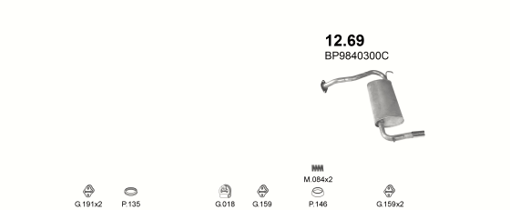 Auspuffanlage für MAZDA 323 F 1.8 (1.8i 16V)