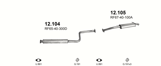 Auspuffanlage für MAZDA 626 2.0 D