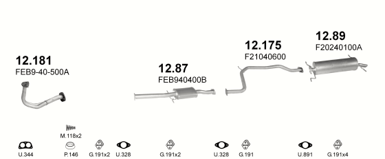 Auspuffanlage für MAZDA 626 2.0