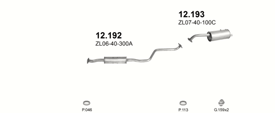 Auspuffanlage für MAZDA 323 F 1.5 (1.5i 16V)