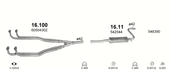 Auspuffanlage für ALFA ROMEO 33 1.5 (1.5 Ti)