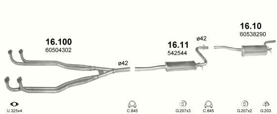 Auspuffanlage für ALFA ROMEO 33 1.5 (1.5 Ti)