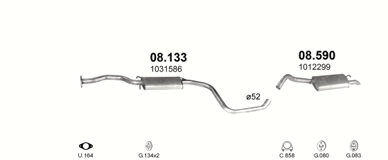 Auspuffanlage für FORD ESCORT 1.8 TD