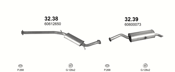 Auspuffanlage für LANCIA KAPPA 2.0 (2.0 i.e. 20V)
