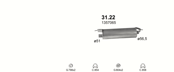 Auspuffanlage für VOLVO 240 2.4 D (242 244 245)