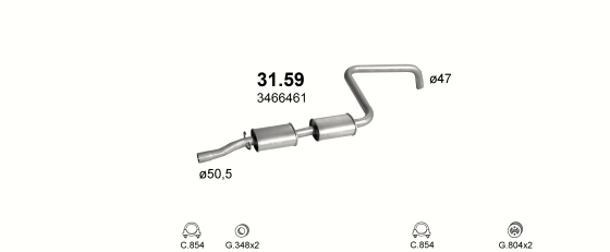 Auspuffanlage für VOLVO 440 2.0