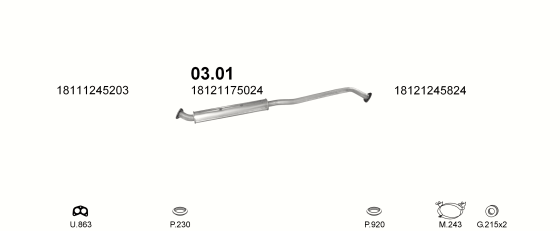 Auspuffanlage für BMW 3 E21 1.6 (316)