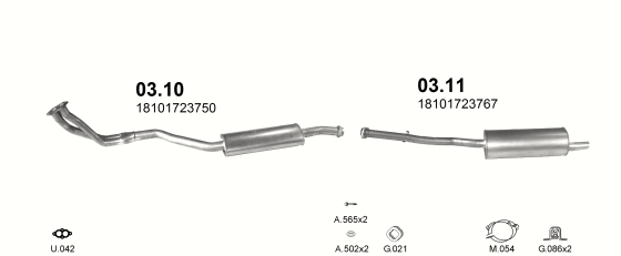 Auspuffanlage für BMW 3 E36 1.6