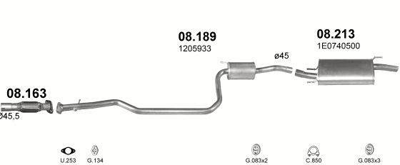 Auspuffanlage für FORD FIESTA 1.4 (1.4i 16V)