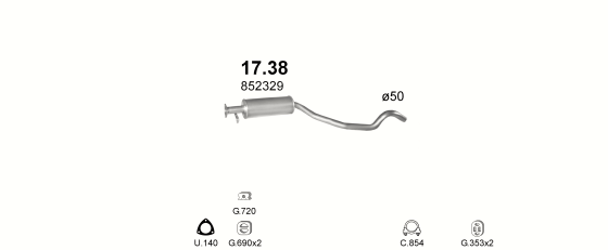 Auspuffanlage für OPEL VECTRA A 2.0 (GT)