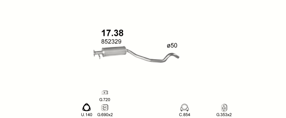 Auspuffanlage für OPEL VECTRA A 2.0 (GT)