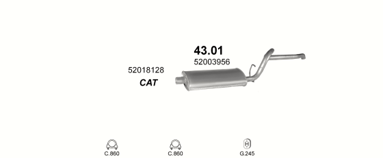 Auspuffanlage für CHRYSLER JEEP CHEROKEE 4.0