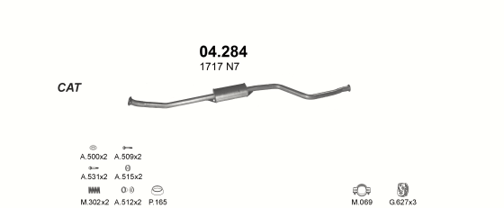 Auspuffanlage für PEUGEOT 306 1.6