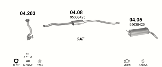 Auspuffanlage für CITROEN AX 1.5 D