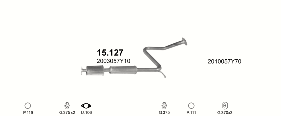 Auspuffanlage für NISSAN 100 NX 1.6 (1.6 16V B13)