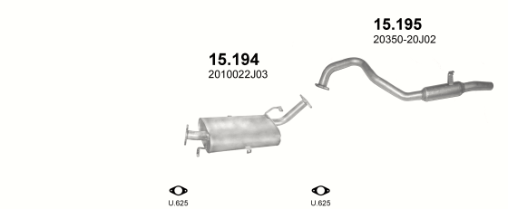 Auspuffanlage für NISSAN PATROL 2.8 (2.8 GR TD 4x4 SWB 2337mm)