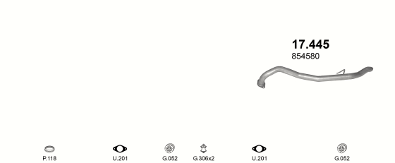 Auspuffanlage für OPEL FRONTERA A 2.5 D (2.5 TD 4x4 SWB 2330mm 2D)