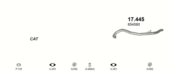 Auspuffanlage für OPEL FRONTERA A 2.8 D (2.8 TDi 4x4 SWB 2330mm 2D)