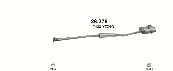 Auspuffanlage für TOYOTA PICNIC 2.0 (2.0i 16V)