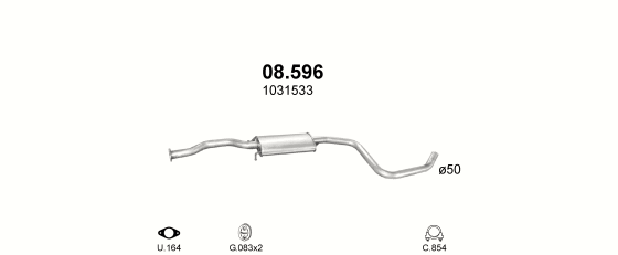 Auspuffanlage für FORD ESCORT 1.8 (1.8i/GT 16V)