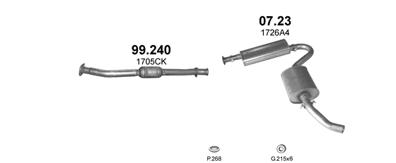 Auspuffanlage für PEUGEOT BOXER 1.9 D