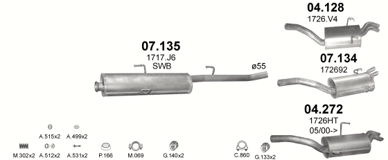 Auspuffanlage für FIAT ULYSSE 2.1 D (2.1 Turbo Diesel)