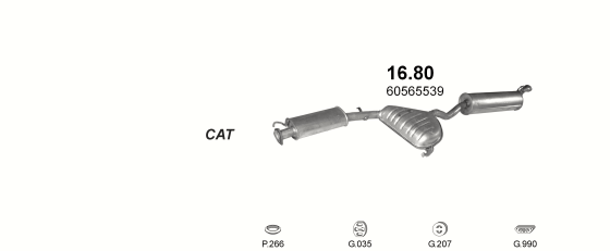 Auspuffanlage für ALFA ROMEO 155 2.5 (2.5i V6)