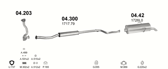 Auspuffanlage für CITROEN SAXO 1.5 D