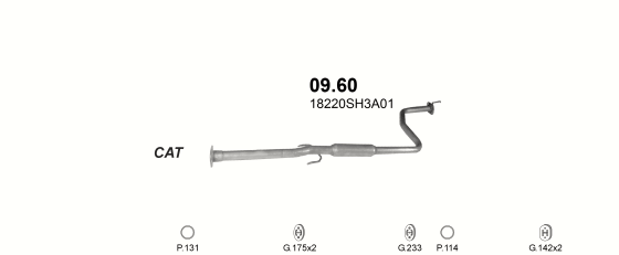 Auspuffanlage für HONDA CIVIC 1.5 (1.5i 16V)
