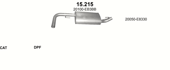 Auspuffanlage für NISSAN PATHFINDER 2.5 D (2.5 dCi)