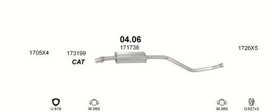 Auspuffanlage für CITROEN XSARA 1.5 D