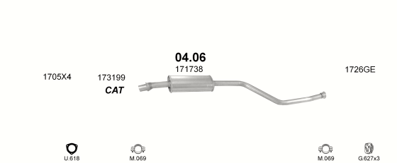 Auspuffanlage für CITROEN XSARA 1.5 D