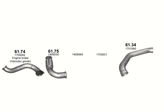 Auspuffanlage für DAF CF 65 6.7 (4X2 ; GR 165)