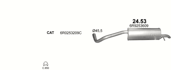 Auspuffanlage für SKODA FABIA 1.4 (1.4i)