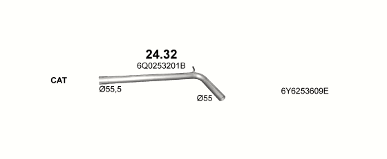 Auspuffanlage für SKODA FABIA 1.9 D (1.9 TDi Turbo Diesel)