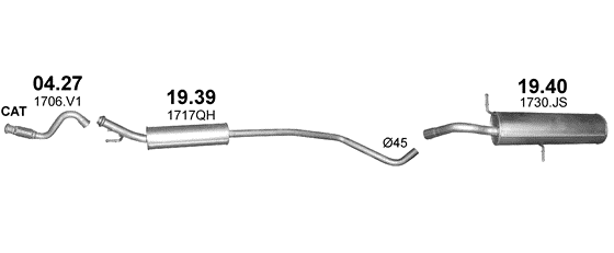 Auspuffanlage für CITROEN DS4 1.6 (1.6 VTi 16V)