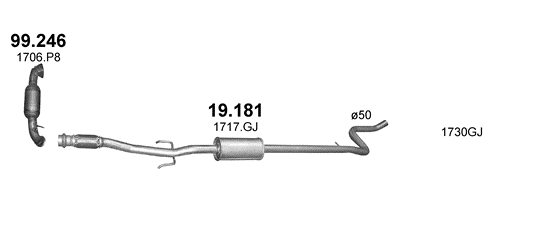 Auspuffanlage für CITROEN DS3 1.6 (1.6 THP)