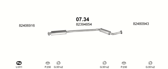 Auspuffanlage für FIAT CROMA 2.0 (2.0 i.e. CT MAN)