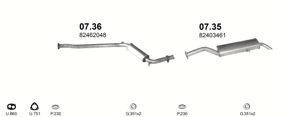 Auspuffanlage für FIAT CROMA 2.0 (2.0 i.e.)