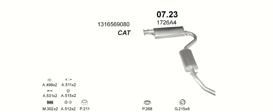 Auspuffanlage für FIAT DUCATO II 2.0 (2.0 i.e.)